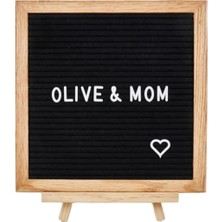 Happy Trend Letter Board-Harfli Ahşap Yazı Panosu, Siyah