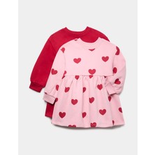 Marks & Spencer Kalp Desenli 2'li Sweatshirt Elbise Seti