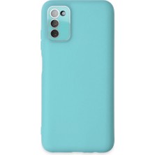 Efnaz Style Samsung Galaxy A03S Kılıf Lansman Glass Kapak - Turkuaz