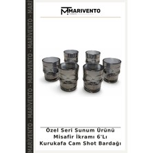 Özel Seri Sunum Ürünü Misafir Ikramı 6'lı Kurukafa Cam Shot Bardağı