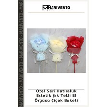 Özel Seri Hatıraluk Estetik Şık Tekli El Örgüsü Çiçek Buketi
