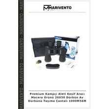 Premium Kampçı Aleti Keşif Aracı Macera Ürünü 20X50 Dürbün Av Dürbünü Taşıma Çantalı 1000M56M