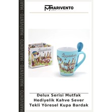 Delux Serisi Mutfak Hediyelik Kahve Sever Tekli Yöresel Kupa Bardak