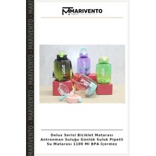 Delux Serisi Biciklet Matarası Antrenman Suluğu Günlük Suluk Pipetli Su Matarası 1100 ml Bpa Içermez