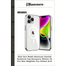 Özel Seri Mobil Aksesuar Günlük Kullanım Cep Koruyucu iPhone 15 Pro Max Magsafe Fox Silikon Kılıf