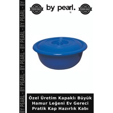 Özel Üretim Kapaklı Büyük Hamur Leğeni Ev Gereci Pratik Kap Hazırlık Kabı