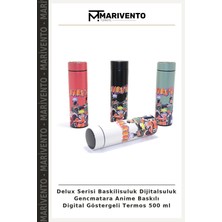 Delux Serisi Baskilisuluk Dijitalsuluk Gencmatara Anime Baskılı Digital Göstergeli Termos 500 ml
