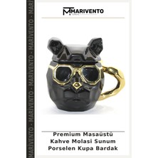 Premium Masaüstü Kahve Molasi Sunum Porselen Kupa Bardak