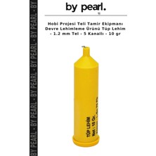 Hobi Projesi Teli Tamir Ekipmanı Devre Lehimleme Ürünü Tüp Lehim - 1.2 mm Tel - 5 Kanallı - 10 gr