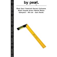 Özel Seri Tamirat Gereci Çalışma Aleti Inşaat Aracı Metal Masa Gönyesi - 40 cm - Sarı Renk