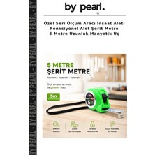 Özel Seri Ölçüm Aracı Inşaat Aleti Fonksiyonel Alet Şerit Metre 5 Metre Uzunluk Manyetik Uç