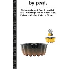 Pişirme Gereci Pratik Mutfak Tatlı Hazırlığı Atom Model Kek Kalıbı - Döküm Kalıp - Göbekli