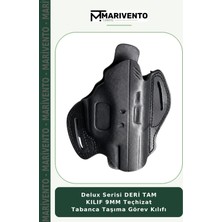 Delux Serisi Deri Tam Kılıf 9mm Teçhizat Tabanca Taşıma Görev Kılıfı