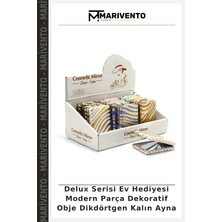 Delux Serisi Ev Hediyesi Modern Parça Dekoratif Obje Dikdörtgen Kalın Ayna