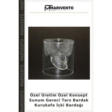 Özel Üretim Özel Konsept Sunum Gereci Tarz Bardak Kurukafa Içki Bardağı