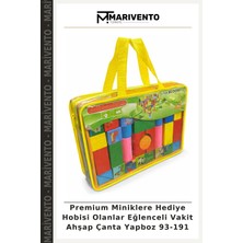 Premium Miniklere Hediye Hobisi Olanlar Eğlenceli Vakit Ahşap Çanta Yapboz 93-191