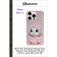 Özel Seri Arkadaşa Hediye Özel Tasarım Şık Aksesuar iPhone 14 Pro | Suni Deri Kılıf 3D