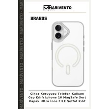 Cihaz Koruyucu Telefon Kalkanı Cep Kılıfı Iphone 16 Magsafe Sert Kapak Ultra Ince Fıle Şeffaf Kılıf