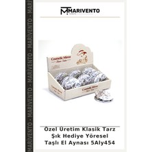 Özel Üretim Klasik Tarz Şık Hediye Yöresel Taşlı El Aynası 5ALY454