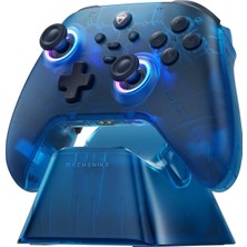 Universal G3V2 Bluetooth Controller For Pc/switch/ıos/android, Hall Effect Joysticks, Rgb Lighting Gaming Controller,2 Programmable BUTTONS,1000MAH Battery With Charging Station, Blue