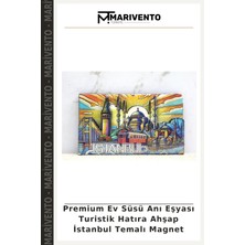 Premium Ev Süsü Anı Eşyası Turistik Hatıra Ahşap Istanbul Temalı Magnet