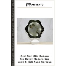 Özel Seri Ofis Dekoru Şık Detay Modern Süs Ledli Sihirli Ayna Çerceve