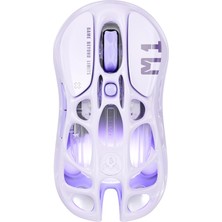 Universal Mercury M1 Pro Kablosuz Oyun Faresi, Hafif Magnezyum Alaşımı, 26.000 Dpı, PAW3395DM Sensör, 5 Programlanabilir Düğme, Destek Kablolu/2.4ghz/bt, 200 Saate Kadar Pil Ömrü - Lavanta Moru
