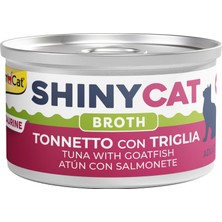 Universal Shinycat Broth Sos Içinde Barbun Balıklı Ton Balıklı Konserve Kedi Maması 70 gr – Yetişkin Kediler Için Tamamlayıcı Yaş Mama
