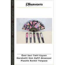 Özel Seri Tatil Eşyası Hareketli Gün Hafif Aksesuar Plastik Renkli Yelpaze