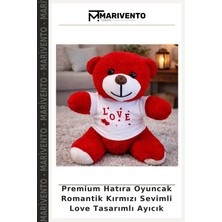Premium Hatıra Oyuncak Romantik Kırmızı Sevimli Love Tasarımlı Ayıcık