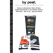 Sporcu Aksesuarı Kale Arkası Saha Malzemesi L-Xl Beden Kaleci Eldiveni - No 9-10 - Karışık Renk