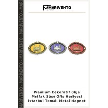Premium Dekoratif Obje Mutfak Süsü Ofis Hediyesi Istanbul Temalı Metal Magnet