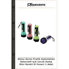 Delux Serisi Pratik Aydınlatma Dekoratif Işık Çocuk Kamp Mini Renkli El Feneri 1 Adet