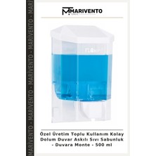 Özel Üretim Toplu Kullanım Kolay Dolum Duvar Askılı Sıvı Sabunluk - Duvara Monte - 500 ml