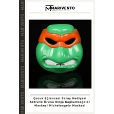 Çocuk Eğlencesi Saray Hediyesi Aktivite Ürünü Ninja Kaplumbağalar Maskesi Michelangelo Maskesi