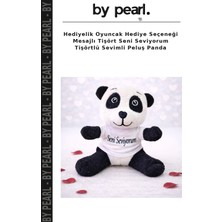 Hediyelik Oyuncak Hediye Seçeneği Mesajlı Tişört Seni Seviyorum Tişörtlü Sevimli Peluş Panda