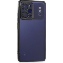Efnaz Style Xiaomi Poco X5 Pro 5g Kılıf Razer Lensli Silikon - Siyah