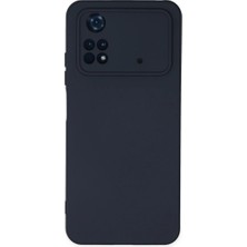 Efnaz Style Xiaomi Poco M4 Pro 4g Kılıf Nano Içi Kadife Silikon - Lacivert