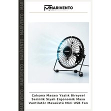 Çalışma Masası Yazlık Bireysel Serinlik Siyah Ergonomik Masa Vantilatör Masaüstü Mini USB Fan