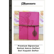 Premium Öğrenciye Notluk Hatıra Defteri Deri Kapaklı Defter