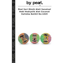 Özel Seri Müzik Aleti Sanatsal Hobi Hediyelik Alet Coconat Kalimba Batikli NO:1029