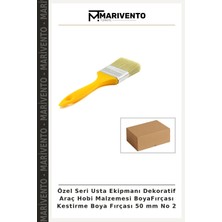 Özel Seri Usta Ekipmanı Dekoratif Araç Hobi Malzemesi Boyafırçası Kestirme Boya Fırçası 50 mm No 2