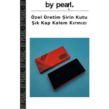 Özel Üretim Şirin Kutu Şık Kap Kalem Kırmızı
