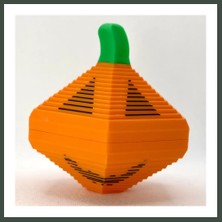 Bezos 3D Baskı Balkabağı Altıgen Fidget Çift Taraflı Cadılar Bayramı Stres Oyuncağı Turuncu Yeşil Nhr