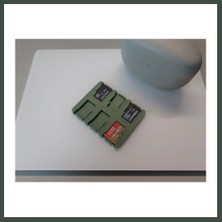 Bezos 3D Baskı Micro Sd Kart Saklama Kutusu Yaylı Kartlık Mikro Sd Kart Tutucu Ince Düzenleyici Yeşil Nhr