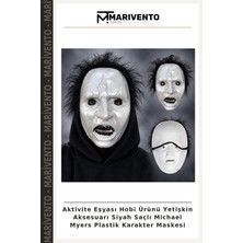 Aktivite Eşyası Hobi Ürünü Yetişkin Aksesuarı Siyah Saçlı Michael Myers Plastik Karakter Maskesi