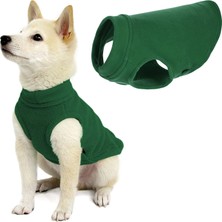 Universal Streç Polar Yelek Kazak Polar Yelek Ceket Kazak Köpek Için Orman Yeşili, Beden S (21,6 Cm)