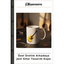 Özel Üretim Arkadaşa Jest Gitar Tasarım Kupa