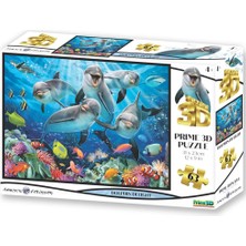 Prime 3D - Sevimli Yunuslar 63 Parça Puzzle 10529