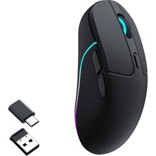 Universal M3 Kablosuz Fare, 8k / 4K / 1k Kullanma Oranı. 2.4 Ghz, Bluetooth ve USB Kablolu Bağlantı 30.000 Dpı'ya Kadar Hız, 750 Ips'ye Kadar Hız Sadece 79G (M3-A1)